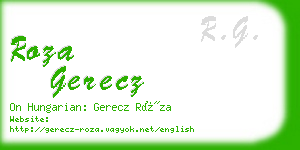 roza gerecz business card